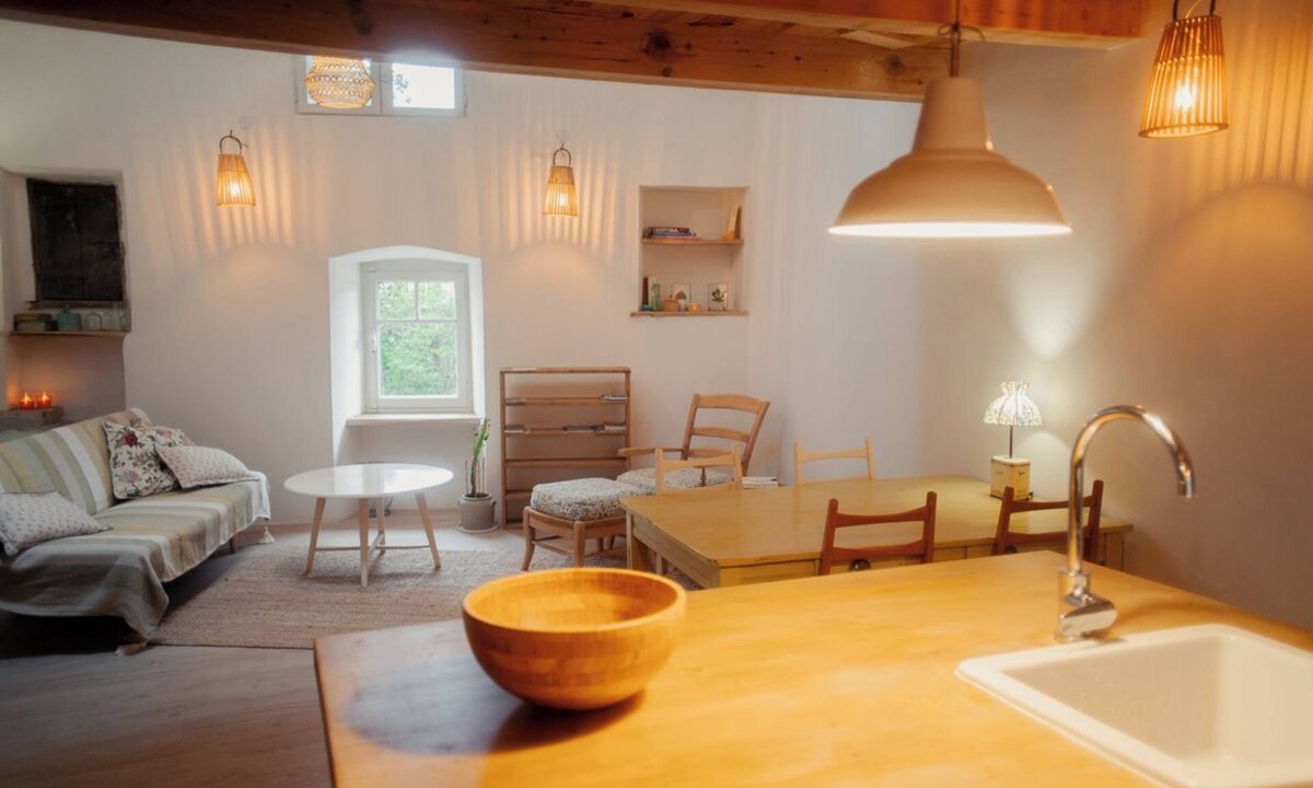 Les Vans Apartment | Cozy, spacious studio/loft in charming Les Vans. Monts d'Ardèche natural park.