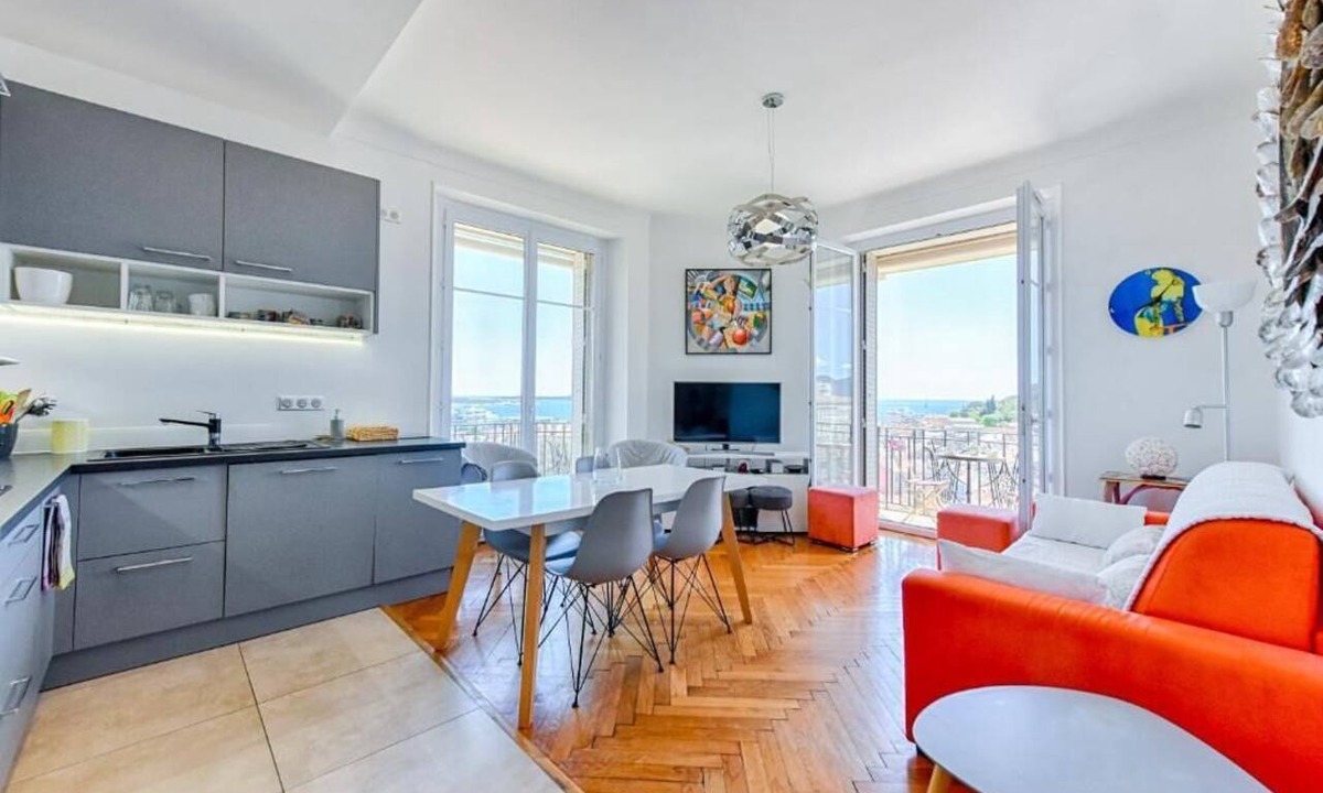Riou - Petit Juas - Av de Grasse Apartment | Le Sinatra splendide vue mer panoramique et balcon