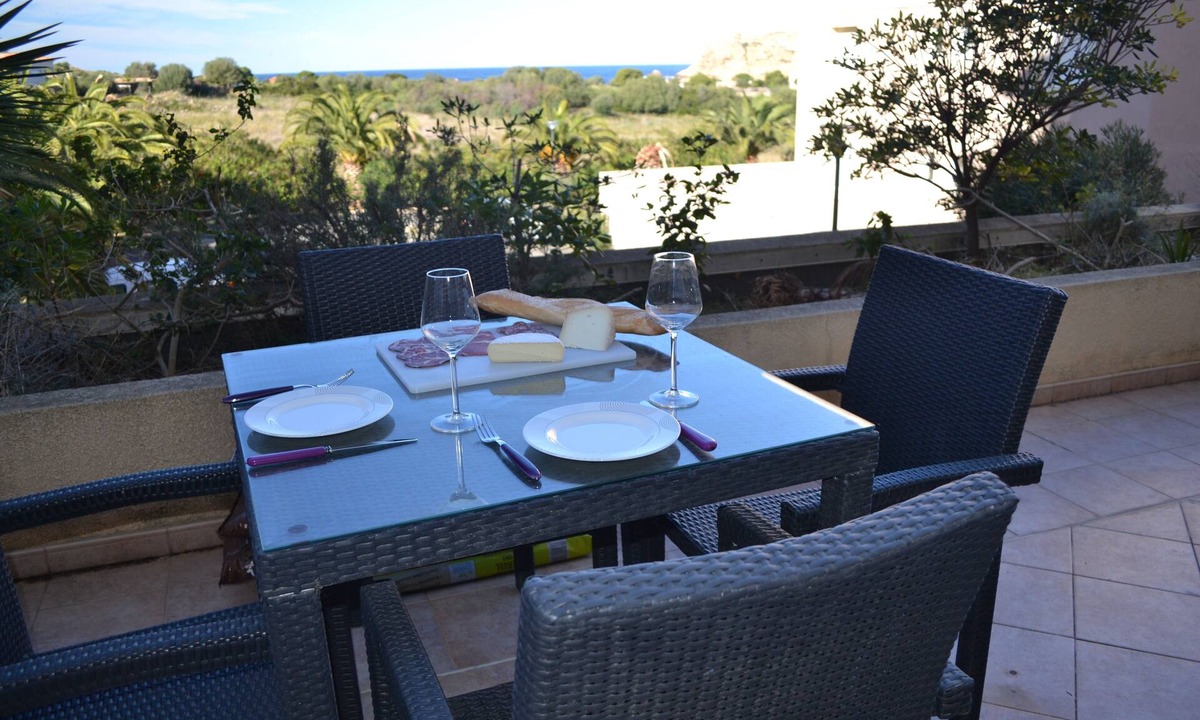 L'Ile-Rousse Apartment | Nice modern apartment air-conditioned ground floor with sea view, large terrace.