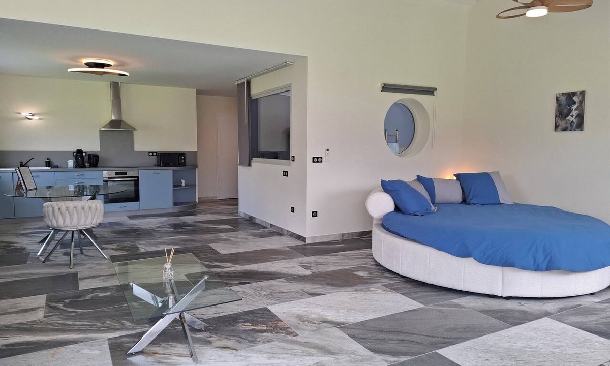 Saint-Romans Apartment | Romantic room with a private, indoor, heated pool and spa!