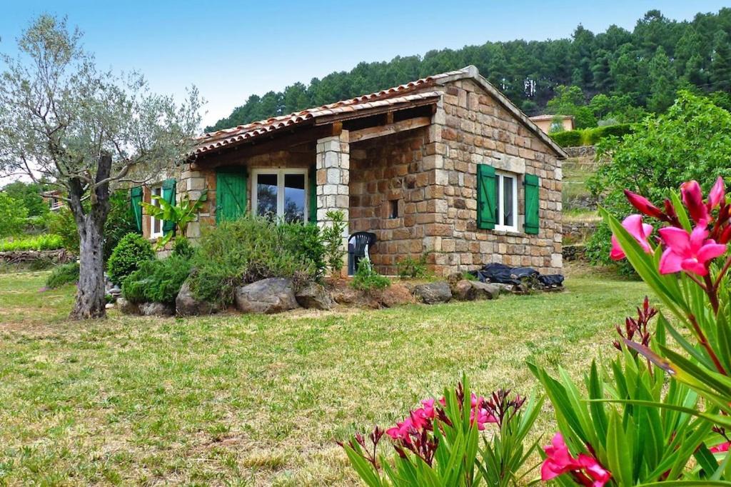 Chambonas House | Stone cottage with shared pool, Chambonas