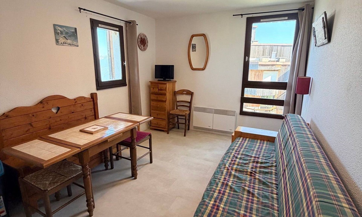 Prapoutel Apartment | Studio cabin 4 pers., ski-in ski-out, valley view
