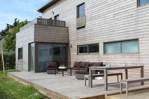 Plouescat Villa | Villa am Meer mit Komfort privates Hallen Schwimmbad und Jacuzzi