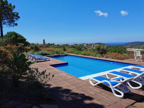 Monacia-d'Aullene House | Villa Pol & Dod - Piscine et vue sublime