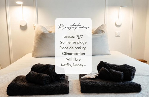 Quartier du Casino House | 20mètres Plage - Maison -Jacuzzi - Wifi - Terrasse