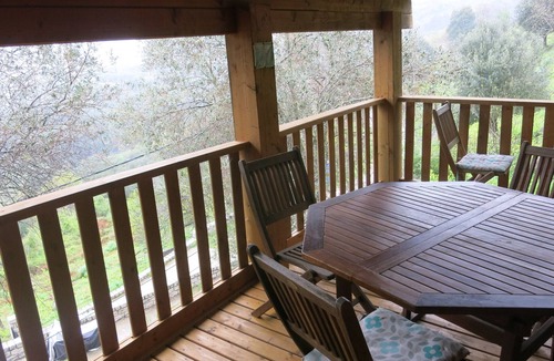 Olmiccia Apartment | Apartment with balcony and pool in a superb stone and wood chalet