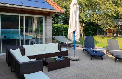 Aubiat Apartment | Appt, with private outdoor space with barbecue, swimming pool