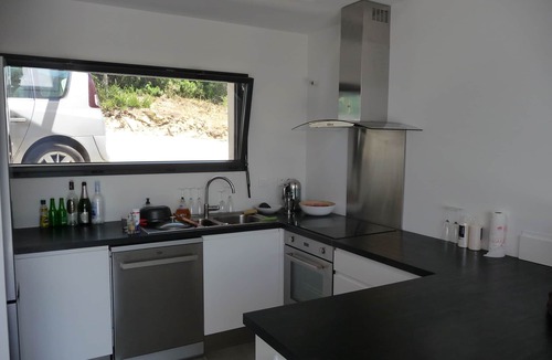Farinole House | Architect-designed house, 50 meters from a white sandy beach, splendid sea view