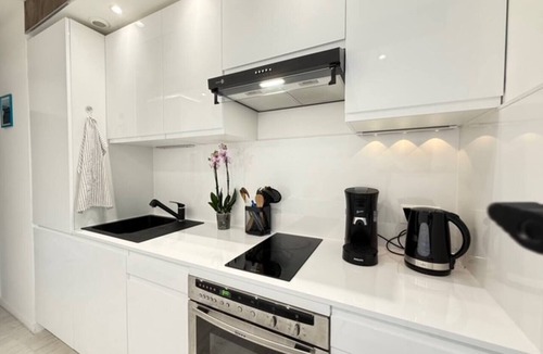 Golfe Juan Apartment | Beach studio in Golfe-Juan with sea view, parking near Cannes, Antibes