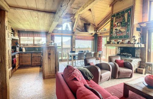 Combloux Apartment | Chalet 6 pièces à Combloux avec cheminée et parking - FR-1-560-21