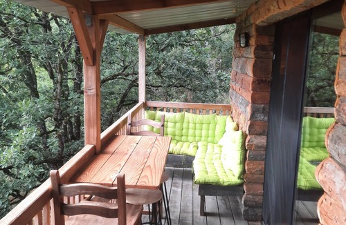 Villefranche-de-Panat Ski Chalet | Chalet perched between river and lake