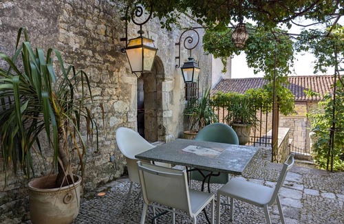 Beaulieu-sur-Sonnette Cottage | Charming Restored 15th-Century Priory with Modern Comfort, Fireplace, and Private Garden