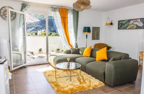 Cluses Condo | Cozy, Spacious condo with balcony and beautiful serene mountain views.
