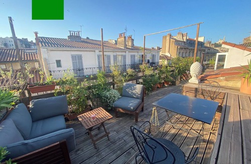 Noailles Apartment | Duplex terrace with rooftop views in Marseille