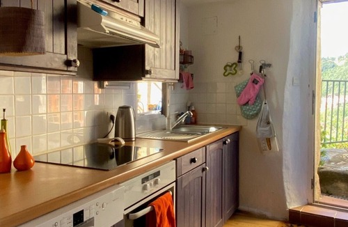 Amelie-les-Bains-Palalda House | it's a blue house, clinging to the hillside in the charming village of Palalda