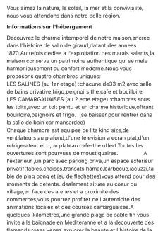 Salin-de-Giraud Bed & Breakfast | L effet mer