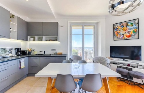 Riou - Petit Juas - Av de Grasse Apartment | Le Sinatra splendide vue mer panoramique et balcon