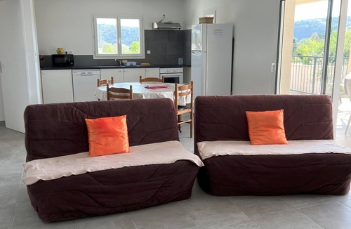 Sampzon Villa | Les Mûriers Ardèche private fenced pool air-conditioned quiet space countryside
