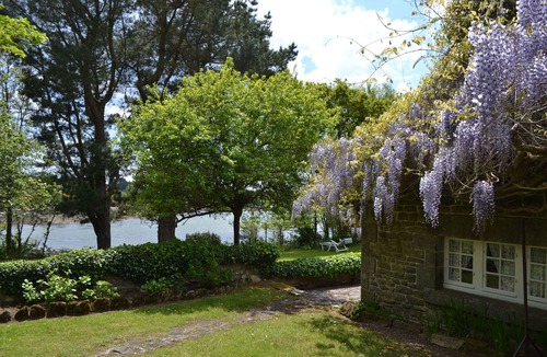 Tregunc House | New - Charming thatched cottage in the water with swimming pool