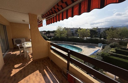 Argeles Plage Apartment | Spacious 2-BR Apartment, Pool View, 300m from Beach, A/C, Parking, Balcony, Elevator Access