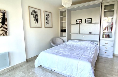 Saint Antoine Apartment | Studio 36 m2 balcony sea view large swimming pool secure condominium standing