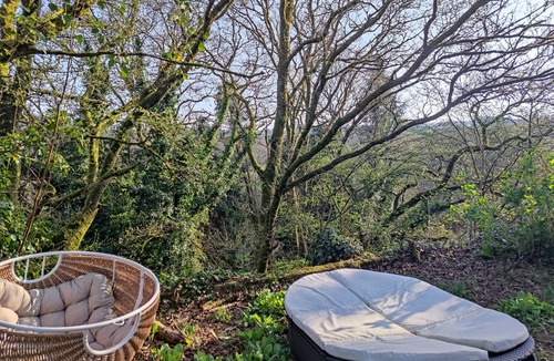 Huelgoat Cottage | Tree oasis. Large terrace overlooking lake and forest. 3 bedrooms