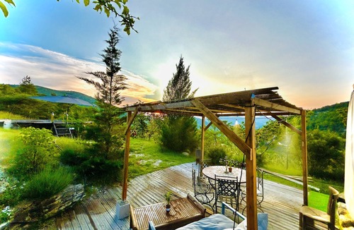 Rochebrune Cottage | Unusual stay in a comfortable contemporary yurt - 3ha site with complete privacy