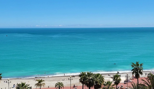 Air-conditioned apartment, fantastic sea view, tramway and amenities nearby