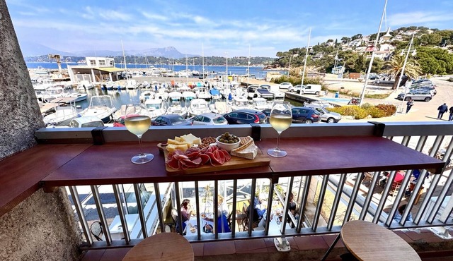 Appart. Premier Étage sur Port et Plage des Oursinières Clim
