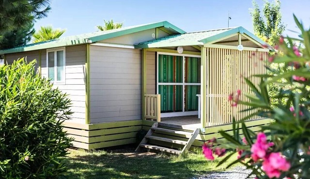 Camping Le Soleil de la Méditerranée * - Chalet Comfort 4 rooms 6 adults + 2 children - TV