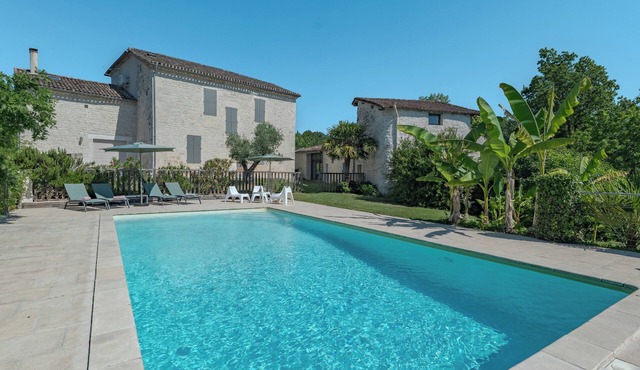 Castelneuve is a private home with a luxurious appearance and pool