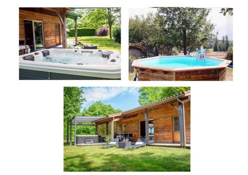 Chalet Cèdre - Piscine privée et Jacuzzi privatif dans le Gers