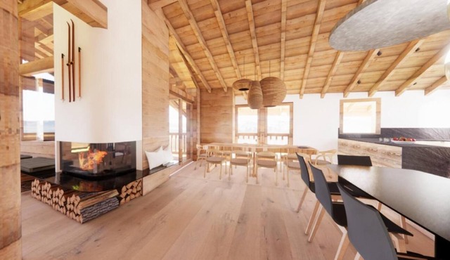 Chalet, swimming pool, terrace, fireplace or stove, parking, tv, ski locker, 300m², Vars