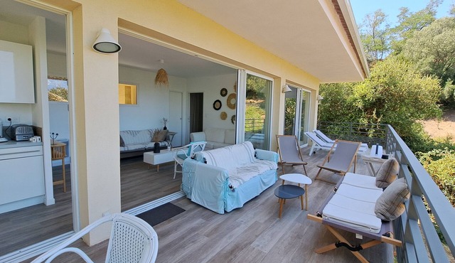 Contemporary villa 2Ch 4 pers -Sophisticated decoration- Large terrace- sea and maquis view