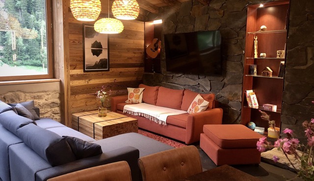 Cosy triplex with sauna, mountain view, shuttle bus 5mn from ski resorts