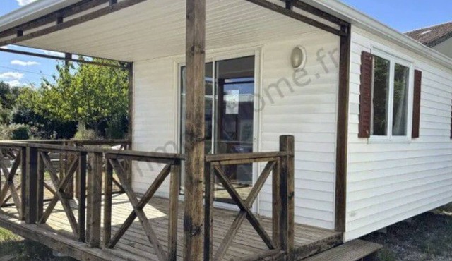 Cozy mobile home with terrace