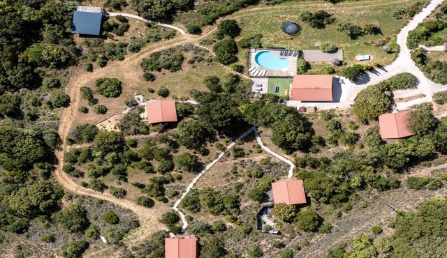Gite Les Casots with Shared Pool, Private Terrace and Air Conditioning