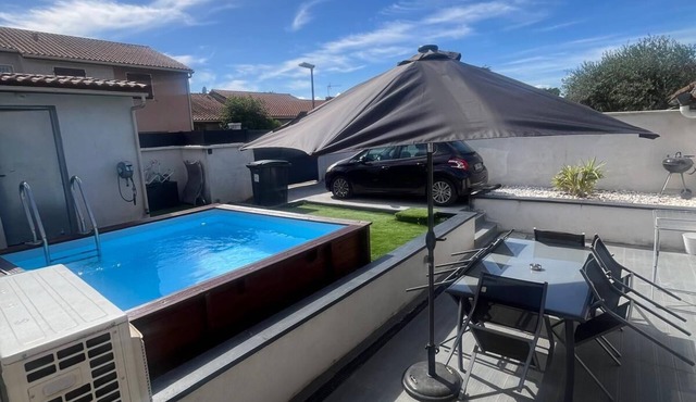 House with private pool - garden, parking, 2 bedrooms