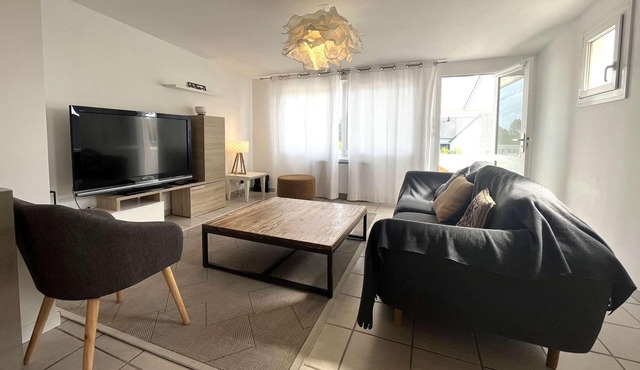 La Forêt Fouesnant, bright apartment 6 pers, centre village on foot