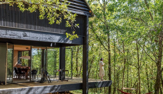 La Petite Maison Noire Dans la Forêt . Périgord Noir