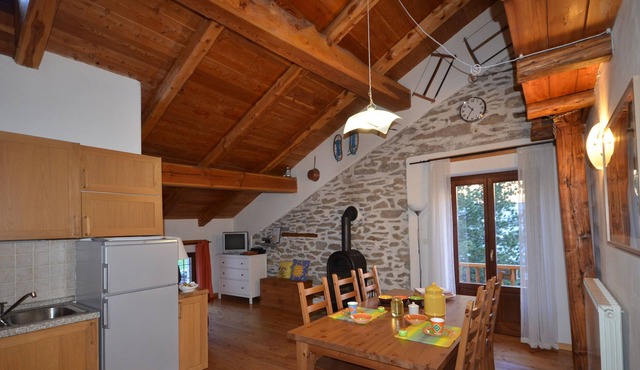 large attic with two bathrooms in an ancient typical residence