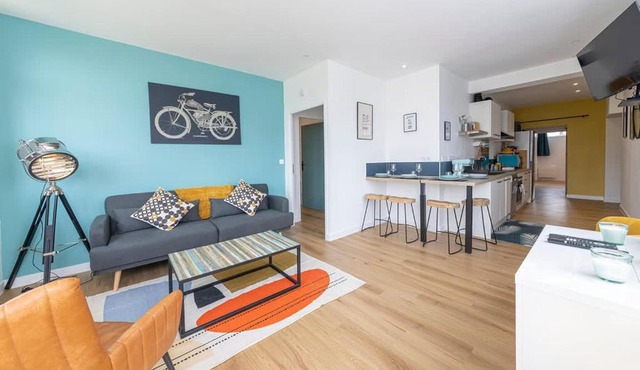 Le Green, appartement rénové, 4 chambres et jardin
