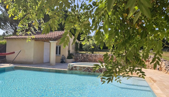 Les Glycines-piscine à Débordement