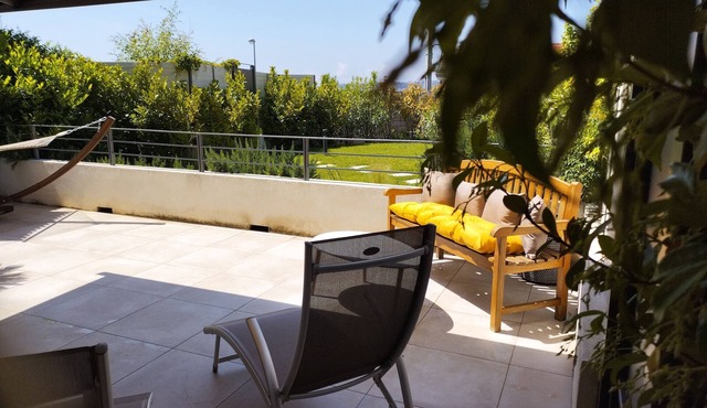 Modern apartment with large terrace