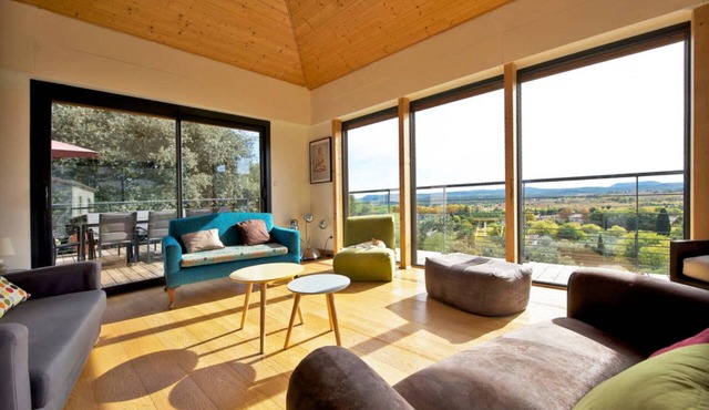 Modern architect build eco wooden house