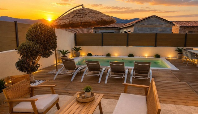 Modern villa with private pool in Figari