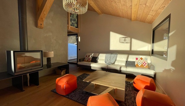 Spacious chalet with jacuzzi, pets allowed and private parking
