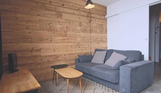 Studio cabin 4/5 pers, south-facing balcony, TV, equipped kitchen, ski locker