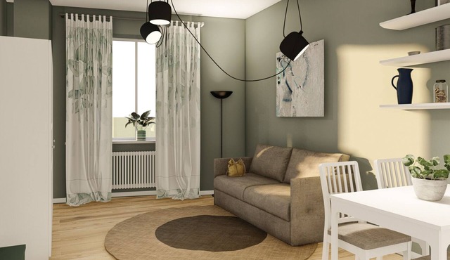 Studio for 3 guests in Turin