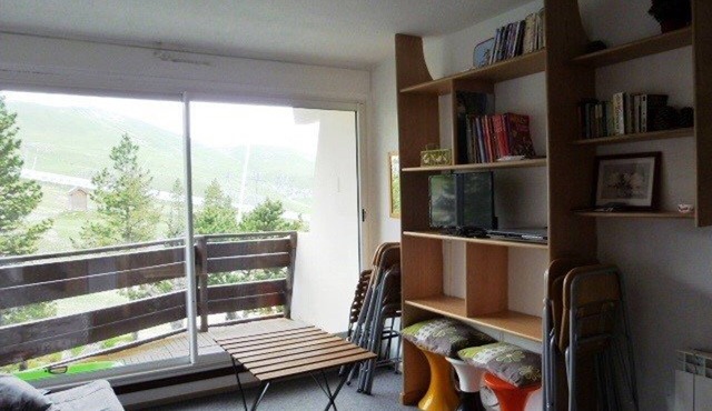 Studio for 6 with direct slope access, balcony and free parking